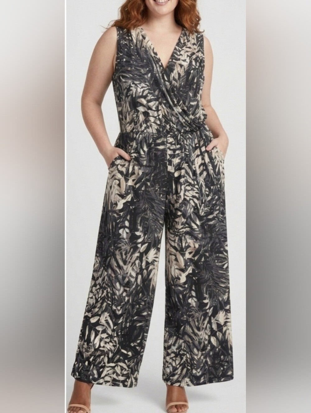 (OFFER$12)   PLUS SIZE,   3x jumpsuit pit 27. no pockets